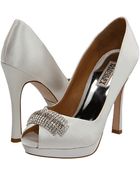 Badgley Mischka Julia - White Satin - Lyst
