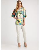 Etro Oversized Silk Tee - Lyst