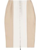 Richard Nicoll Two-tone Wool-crepe Pencil Skirt - Lyst
