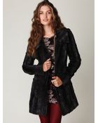 Free People Long and Lean Faux Fur Coat - Lyst