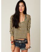 Free People Easy Out Stripe Tee - Lyst