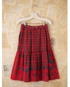 Free People Vintage Silk Plaid Skirt - Lyst