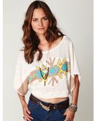 Free People Tribal Graphic Sweater Tee - Lyst