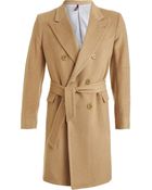 Band Of Outsiders Double-breasted Overcoat - Lyst