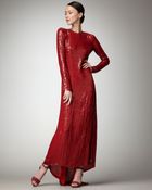 Diane von Furstenberg Sequined Open-back Gown - Lyst