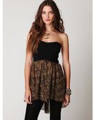 Free People Printed Corset Tunic - Lyst