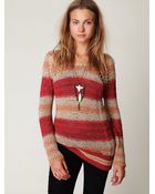 Free People Stripe Tape Yarn Pullover - Lyst
