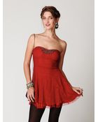 Free People Scallop Strapless Dress - Lyst