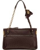 Lanvin Ostrich Amalia Mm Bag - Lyst