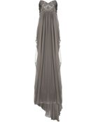 Marchesa Strapless Gown - Lyst