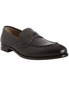 Prada Moro Leather Penny Loafers - Lyst