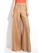 Theyskens' Theory Pluto Wide Leg Linen Blend Pants - Lyst