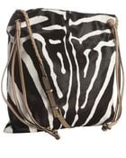 Valentino Black and White Zebra Print Shoulder Bag - Lyst