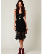 Free People Embroidered Point Desprit Slip - Lyst