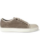 Lanvin Suede and Patent Leather Sneakers - Lyst
