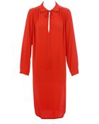 Stella McCartney Crepe Silk-blend Shirt Dress - Lyst