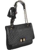 Lanvin Black Quilted Leather Happy Shoulder Bag - Lyst