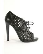 Proenza Schouler Woven Cut Out Peep Toe Pump - Lyst
