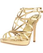 Dior Strappy Platform Metallic Sandal - Lyst