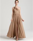 Halston Heritage Silk Chiffon One Shoulder Gown - Lyst