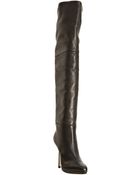 Jimmy Choo Black Leather April Knee High Boots - Lyst
