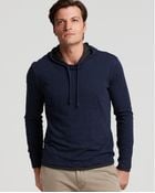 Vince Pima Cotton Jersey Hoodie - Lyst