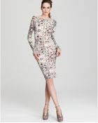 Zac Posen Printed Knit Dress - Lyst