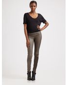 Helmut Lang Stretch-leather Skinny Pants - Lyst