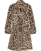 Alice + Olivia Leopard-print Stretch-cotton Trench Coat - Lyst