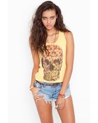 Nasty Gal Floral Skull Tank - Lyst