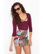 Nasty Gal Cutout Scoop Top - Lyst