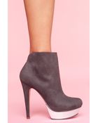 Nasty Gal Musa Platform Bootie - Lyst