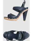 Armani Jeans Platform Sandals - Lyst