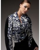 Oscar de la Renta Shattered-tile Print Scarf - Lyst