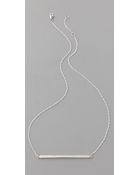 Jennifer Zeuner Horizontal Bar Necklace with Diamond - Lyst