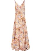 Theyskens' Theory Watercolor-print Silk Maxi Dress - Lyst