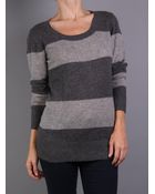 Enza Costa Cashmere Stripe Sweater - Lyst