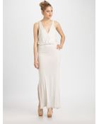 Alice + Olivia V-Neck Maxi Dress - Lyst
