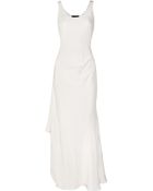 Amanda Wakeley Draped Silk-cady Gown - Lyst