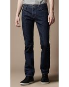 Burberry Steadman Indigo Rinse Slim Fit Jeans - Lyst