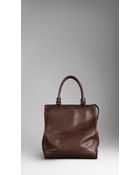 Burberry Large Grainy Leather Tote - Lyst
