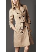 Burberry Cotton Gabardine Heritage Trench Coat - Lyst