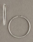 Roberto Coin Diamond Hoop Earrings, 1 1/2 - Lyst