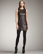Vince Leather Tunic Dress - Lyst