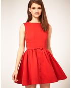ASOS Collection Asos Skater Dress with Bow Front - Lyst