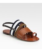 Proenza Schouler Leather Mixed-Media Sandals - Lyst