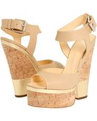 Giuseppe Zanotti Leather and Cork Platform Sandals - Lyst