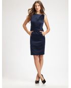 Kay Unger Satin Dress - Lyst