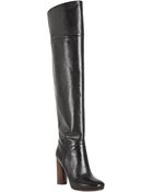 Marc By Marc Jacobs Black Leather Over-the-knee Boots - Lyst