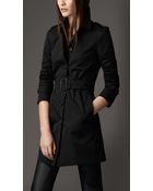 Burberry Leather Martingale Trench Coat - Lyst